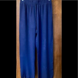 BeBop Drawstring Pants, Navy Rayon, size Medium